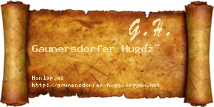 Gaunersdorfer Hugó névjegykártya